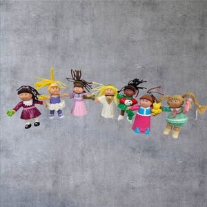 Vintage 90s McDonalds Happy Meal Toys‎ Cabbage Patch Kids Yarn Hair Lot of 7 H78